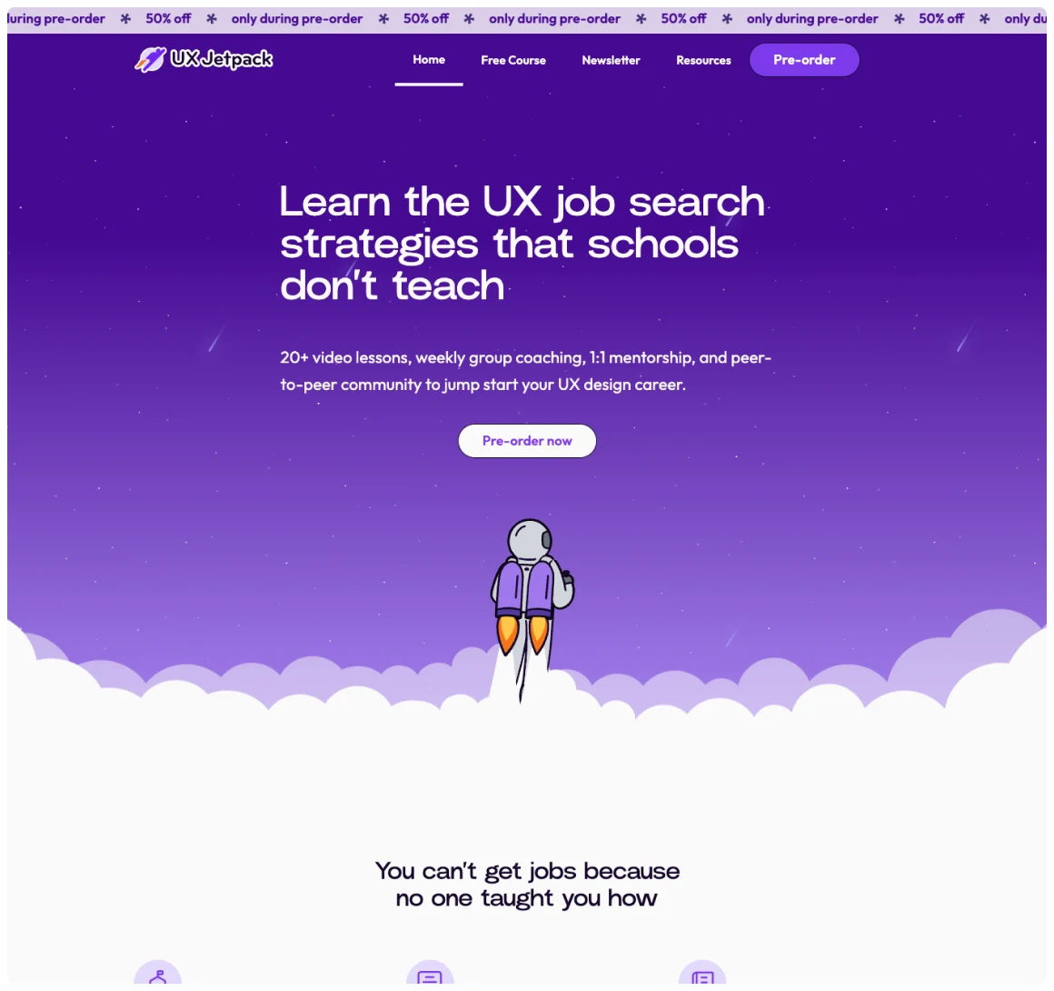 uxjetpack website design